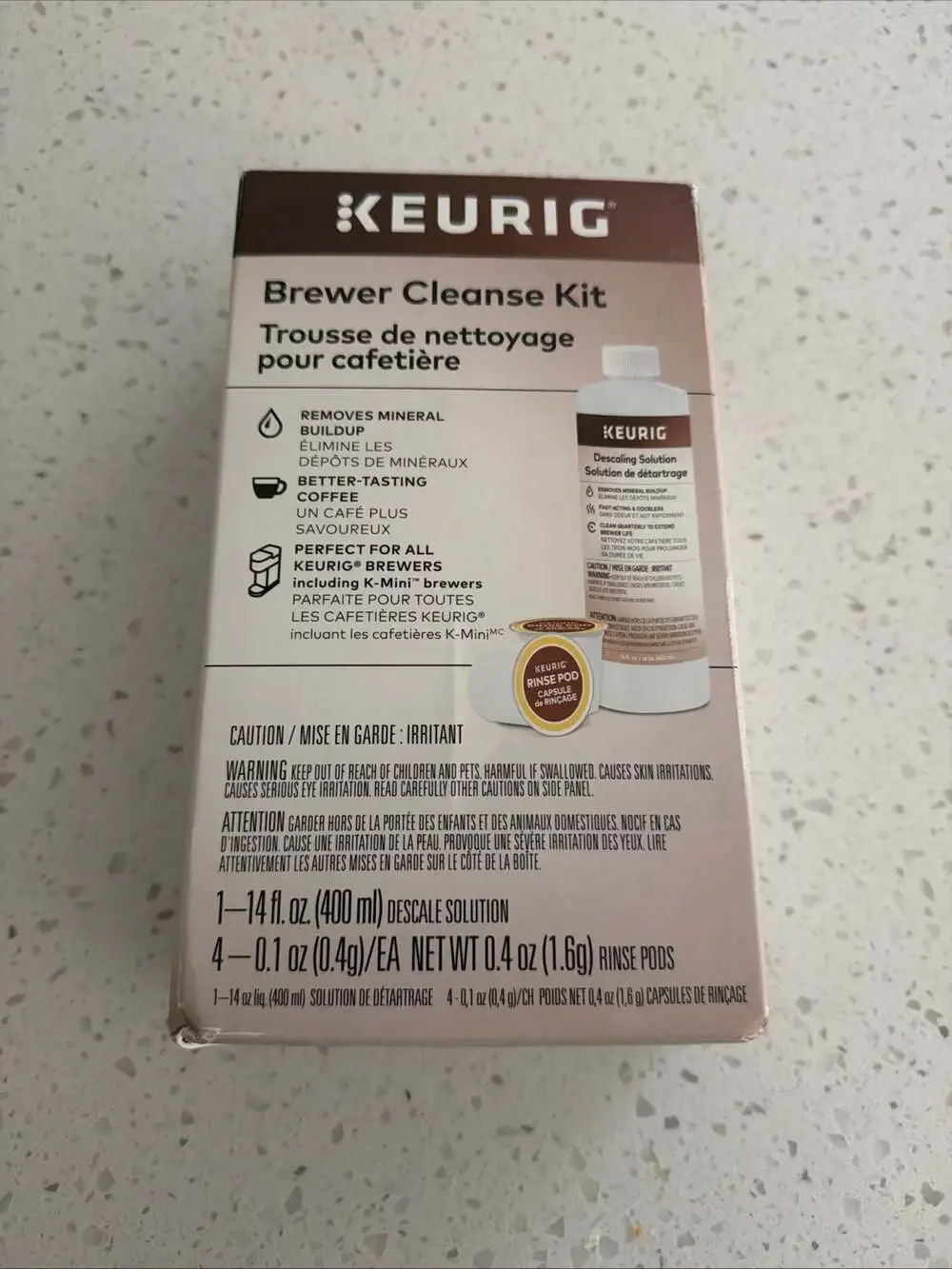 NEW Keurig Brewer Cleanse Kit Descaling Solution and Rinse Pods